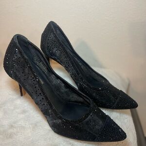 Antonio Melani Black Sequence -  4" High Heel - Size 8.5